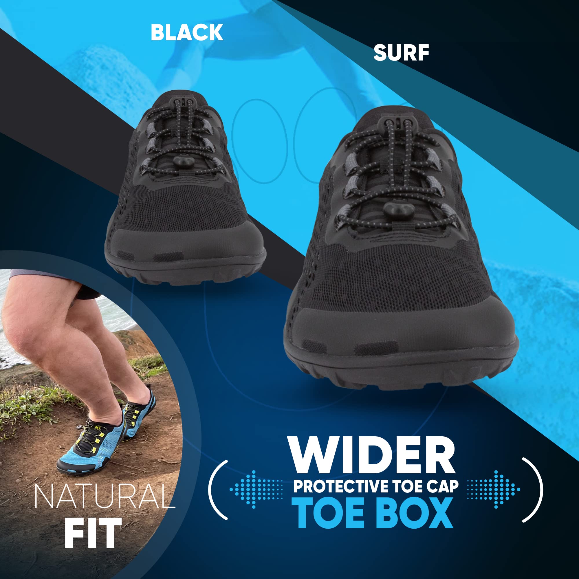 Xero Shoes Barefoot Water Shoes for Men - Aqua X Sport Minimalist Water Shoes with Wide Toe Box & Zero Drop Heel | Beach Swimming, Hiking, Running, Water Sports | Lightweight Quick-Dry Outdoor Shoes