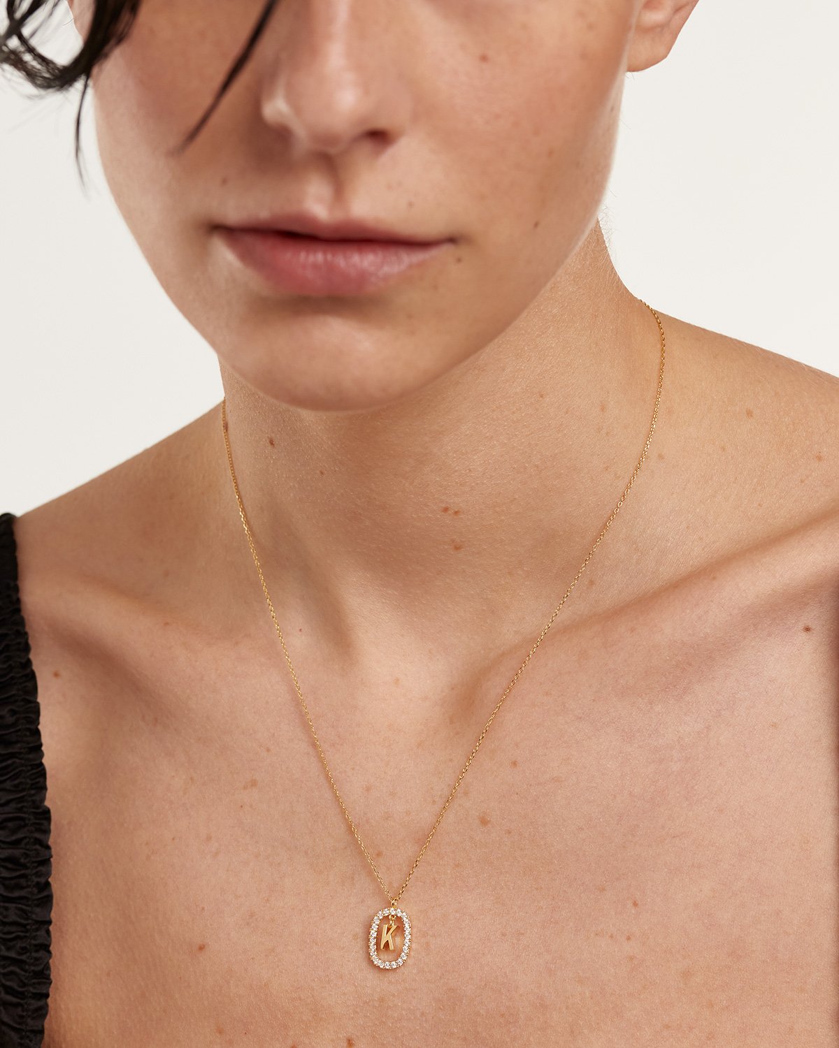 14K Gold Letter K Initial Necklace for Women - Elegant Diamond Accent Pendant - Perfect for Birthday, Anniversary & Valentine's Day Gifts