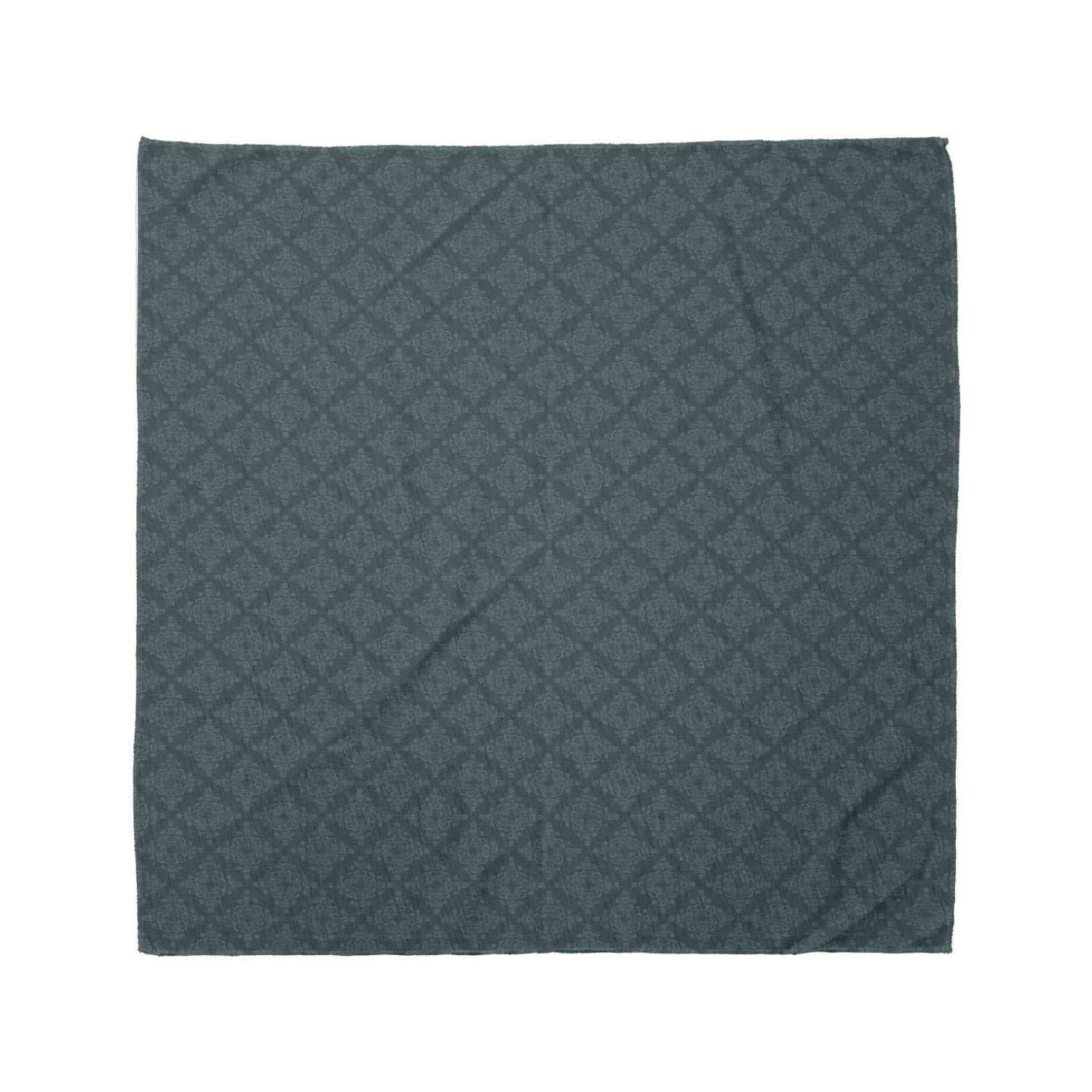 Ambesonne Damask Bandana - Classic Swirly Oriental Art Design for Men & Women - Unisex Head Scarf & Neck Tie for Outdoor Activities, Music Festivals, and Fashion Accessories