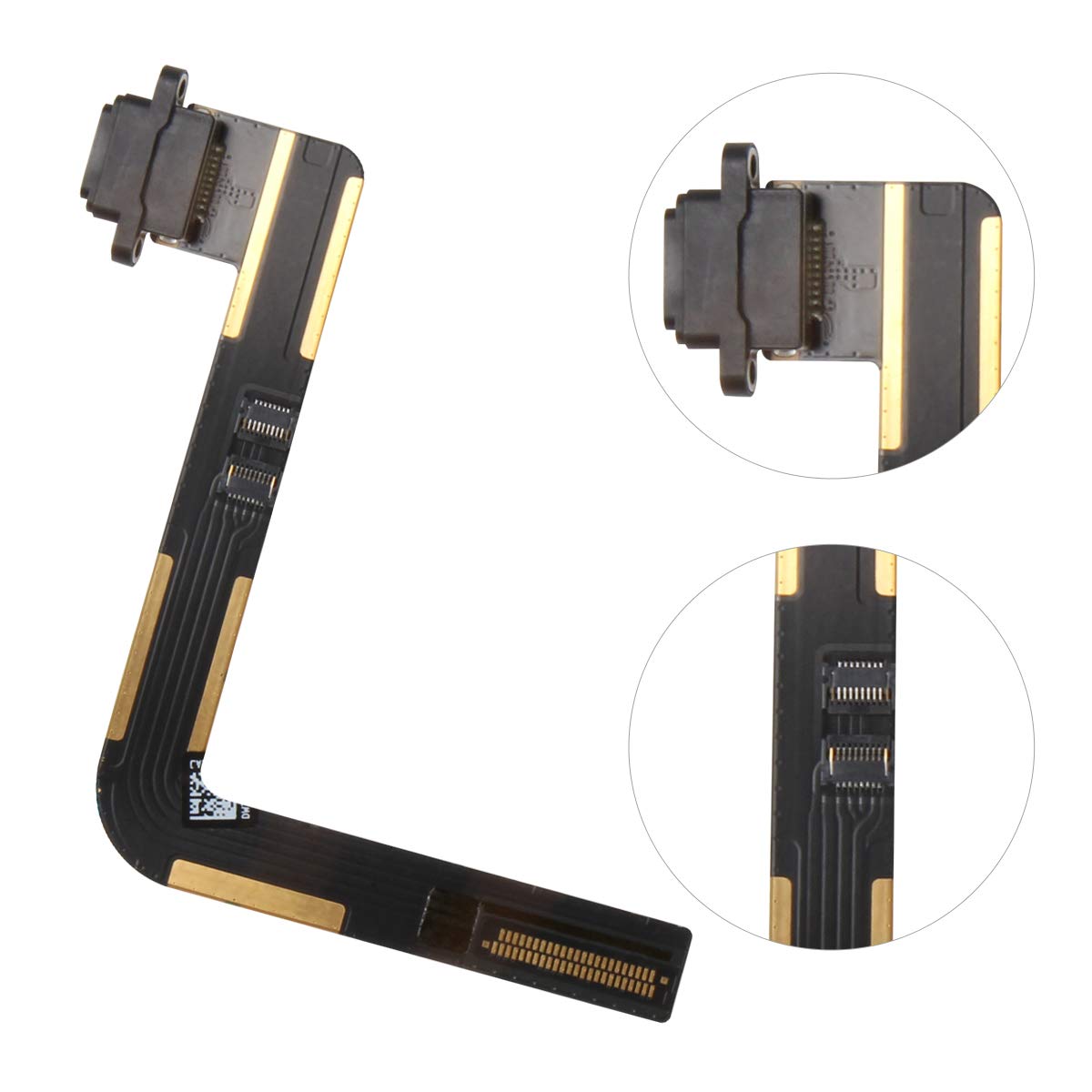 Original iPad Air Charging Port Connector Dock Flex Cable Replacement - Compatible with iPad Air 1st Gen A1474, A1475, A1476 (Black) | Fast Charging & Data Sync | Perfect for Home, Office & Travel Use