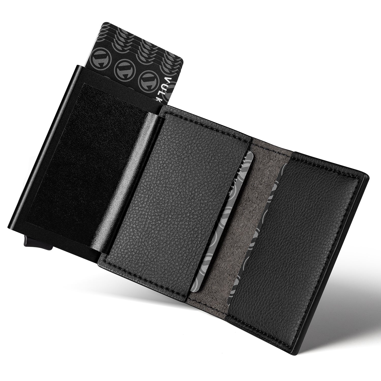 VC201 Slim Aluminum Card Holder with Back Slot - RFID Blocking Wallet for Credit Cards & IDs - Perfect for Travel, Business, and Everyday Use