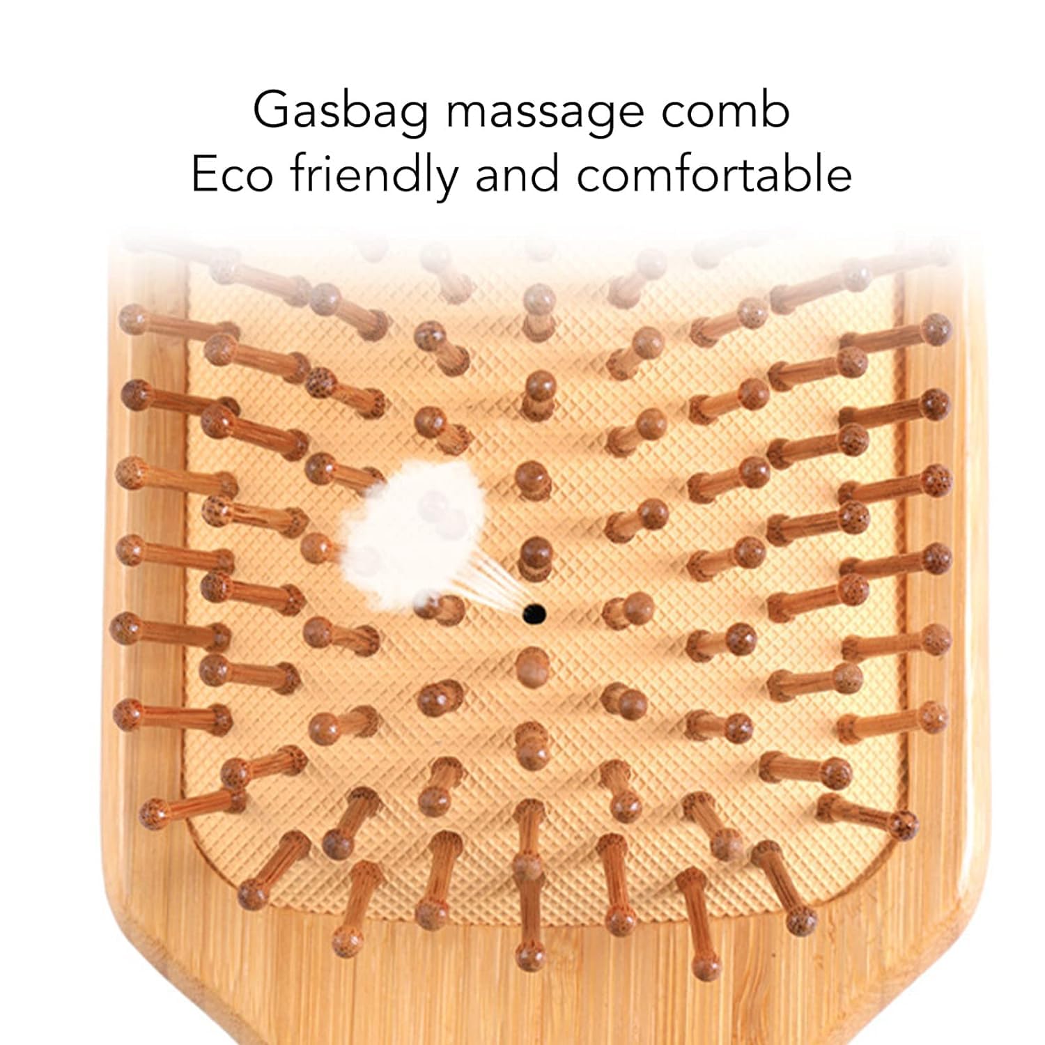 Ayushicreation Bamboo Wooden Hair Brush for Women & Men - Detangling Paddle Brush for Curly Hair, Hair Growth & Scalp Massage - Eco-Friendly Bamboo Bristles - Perfect for Daily Hair Care & Styling at Home or Travel - 1pc