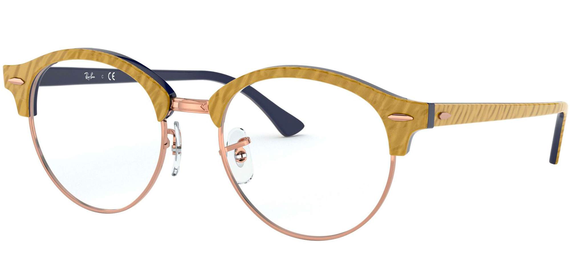 Ray-Ban Rx4246v Clubround Round Prescription Eyeglasses Frames for Men & Women - Classic Retro Style Eyewear for Reading, Driving & Fashion Accessories