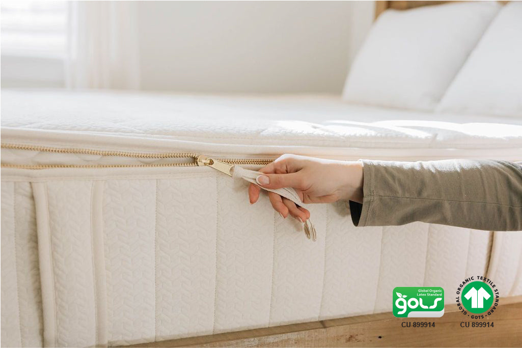 Organic ZipPure Luxe Mattress - Premium Comfort for Restful Sleep, Eco-Friendly & Hypoallergenic - Perfect for Bedrooms, Guest Rooms & Eco-Conscious Homes