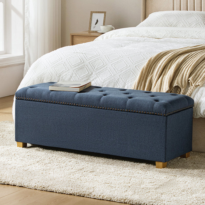 Versatile Minimalist Storage Bench with Removable Fabric Cover - Modern Entryway, Bedroom & Living Room Organizer - Perfect for Shoes, Blankets & Home Decor Storage