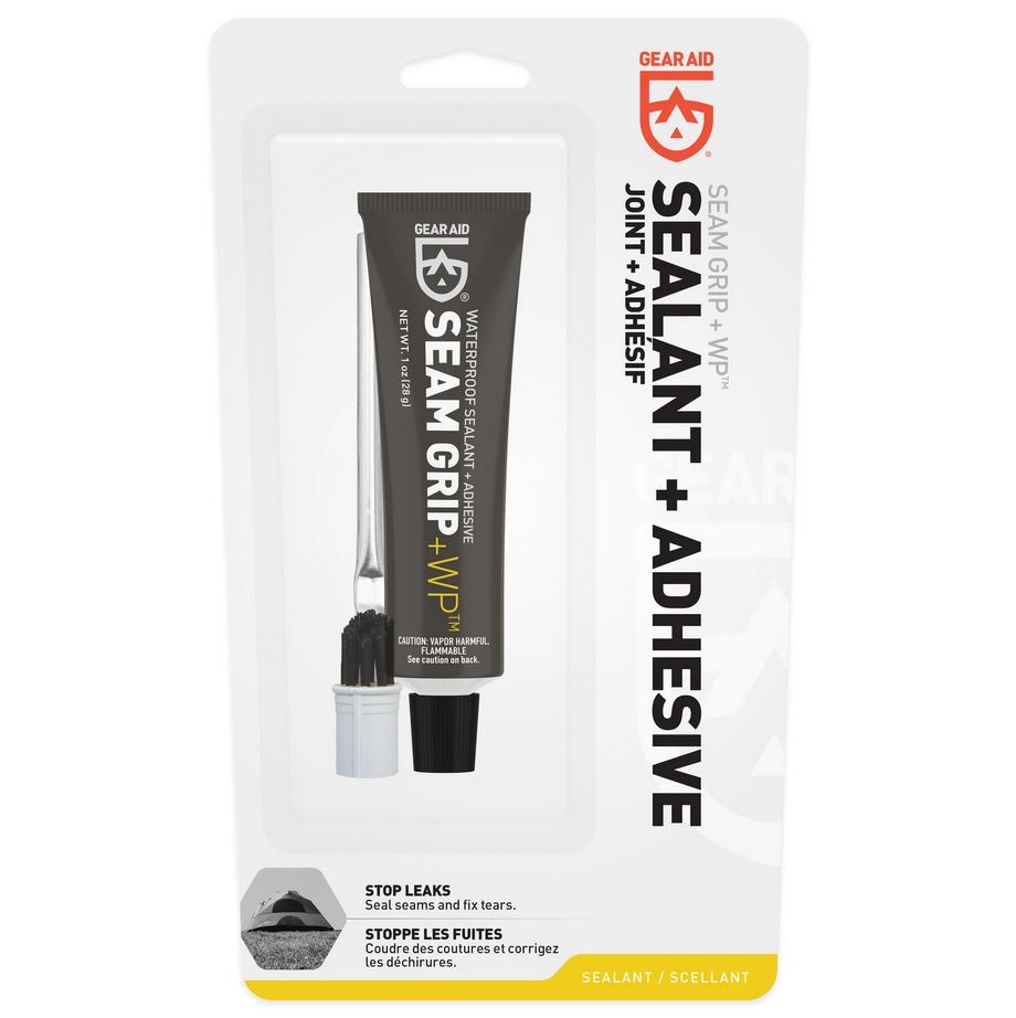 Gear Aid Seam Grip + WP Waterproof Sealant & Adhesive (28g) - Ideal for Outdoor Gear Repair, Tent Seam Sealing, and Waterproofing Boots & Jackets
