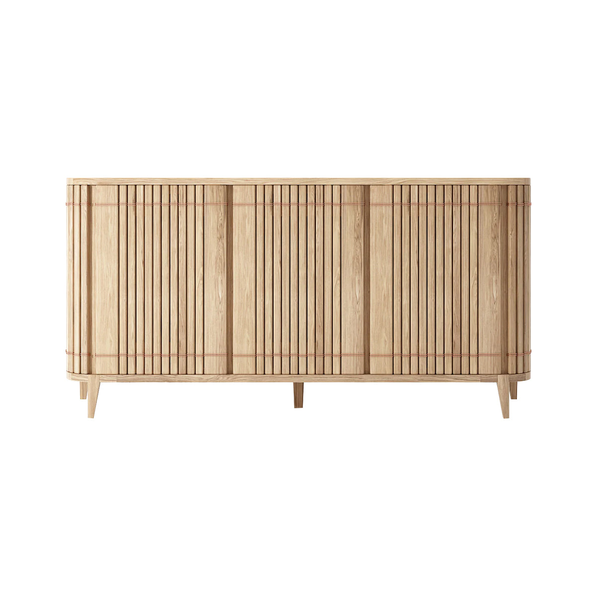 Koppar Large Sideboard with 3 Doors - Modern Storage Cabinet for Living Room, Dining Room & Entryway - Perfect for Organizing Dishes, Linens & Home Decor