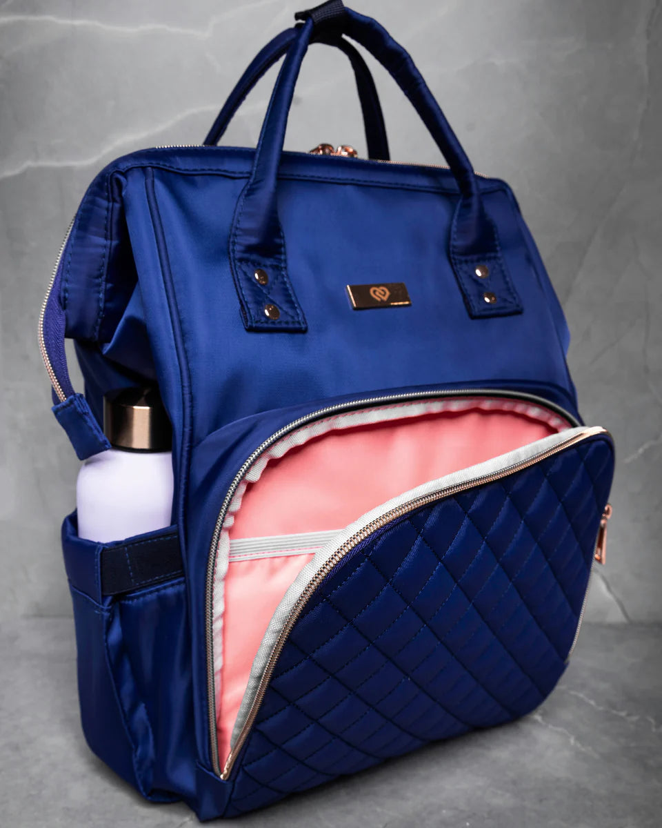 Premium Pro Bag 2.0 - Durable Navy Blue Backpack for Work, Travel & Gym | Water-Resistant Laptop Bag with USB Charging Port | Ideal for Commuters, Students & Professionals