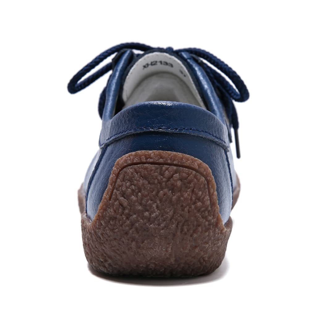 WERWAES Women's Leather Loafers - Comfortable Slip-On Moccasins for Walking, Office & Driving - Lightweight Penny Loafers with Breathable Round Toe - Soft Work Shoes for Women - Perfect for Business Casual, Travel & Everyday Wear