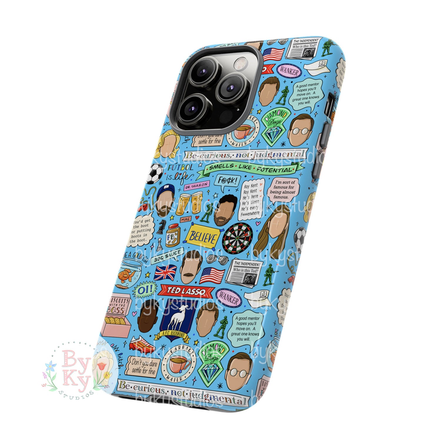 Ted Lasso Inspired Durable Shockproof Phone Cases - Perfect for iPhone & Samsung Galaxy - Great Gift for Soccer Fans & TV Show Lovers