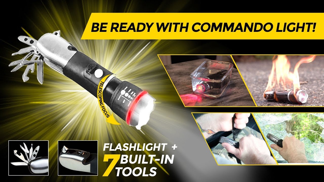 Commando Light - Ultra Bright LED Flashlight for Outdoor Adventures, Camping, Hiking & Emergency Use | Waterproof & Durable Tactical Light for Survival Gear