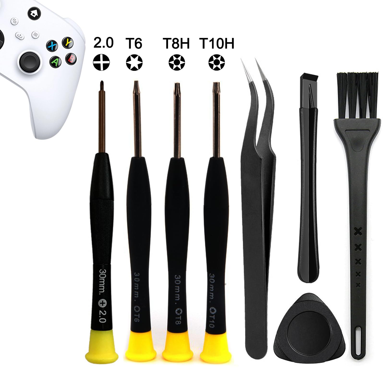 Xbox Controller & Console Cleaning & Repair Tool Kit - PH00 & Torx Security Screwdriver Set (T6 T8H T10H) for Xbox One, Elite 1/2, 360, One S, Series S/X - Perfect for DIY Maintenance & Controller Fixes