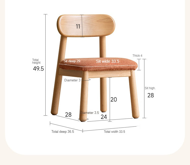 Premium Solid Oak & Beech Wood Kids Small Chair - Durable & Safe for Toddlers - Perfect for Playrooms, Bedrooms & Classrooms