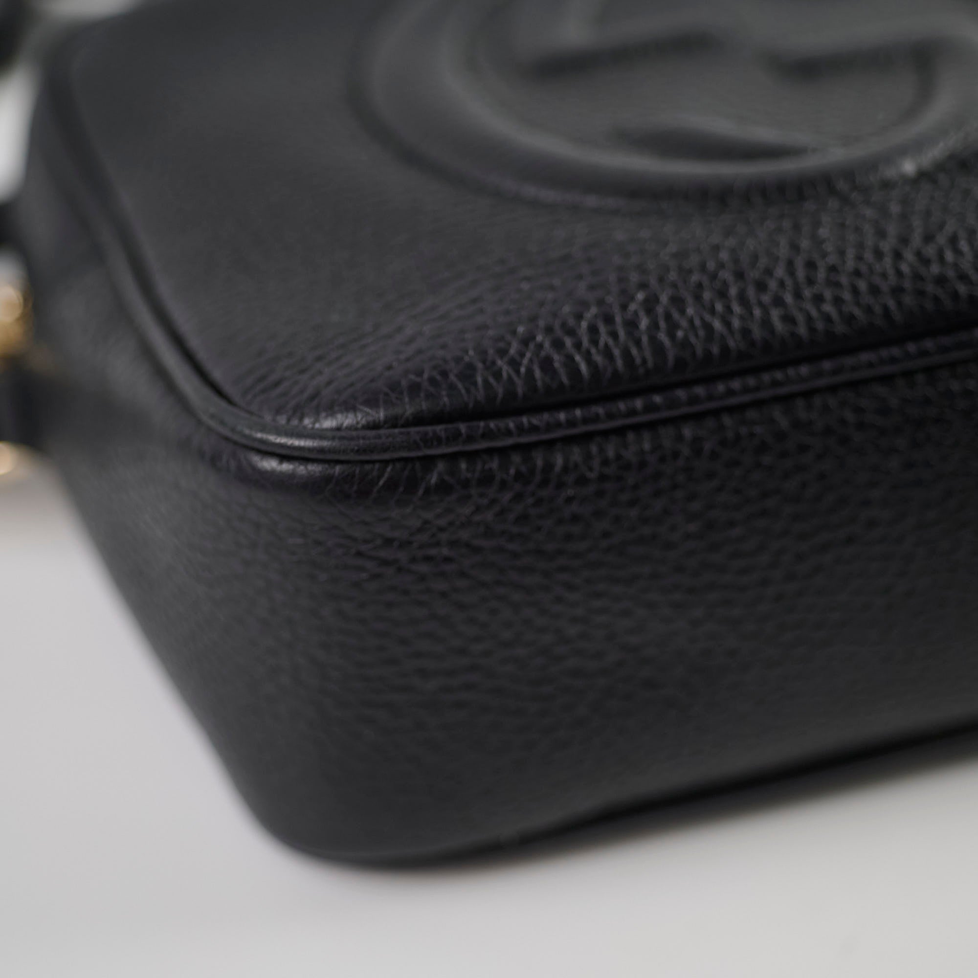 Gucci Disco Crossbody Bag for Women - Black Leather Shoulder Bag Purse | Fashionable Everyday Handbag for Work, Travel & Night Out