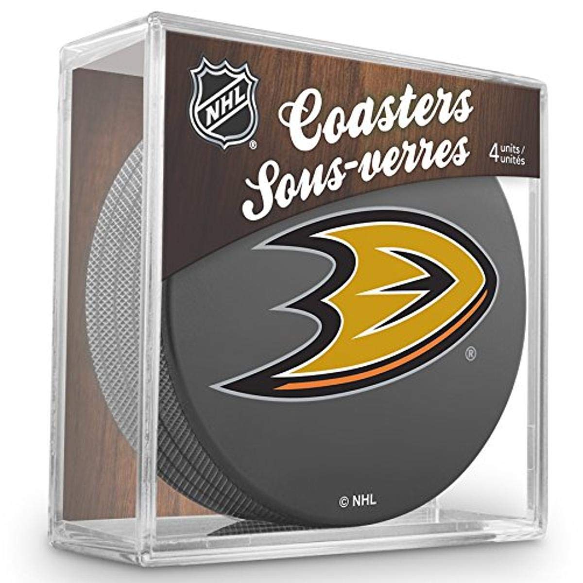 Sherwood NHL Unisex Hockey Puck Coasters Set of 4 - Durable Bar & Game Room Drink Coasters for Beer, Soda, and Cocktails - Perfect for Hockey Fans, Sports Bars, and Man Cave Decor