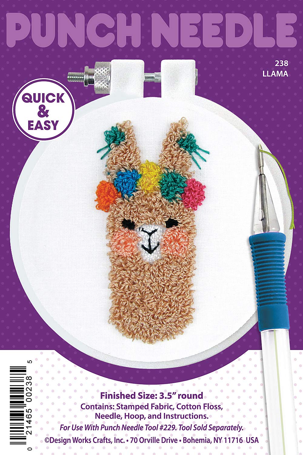Punch Needle Kit for Embroidery & Rug Making - Complete DIY Craft Set with Needles, Hoop & Yarn - Perfect for Beginners & Advanced Crafters - Home Decor, Wall Art & Gift Making Projects