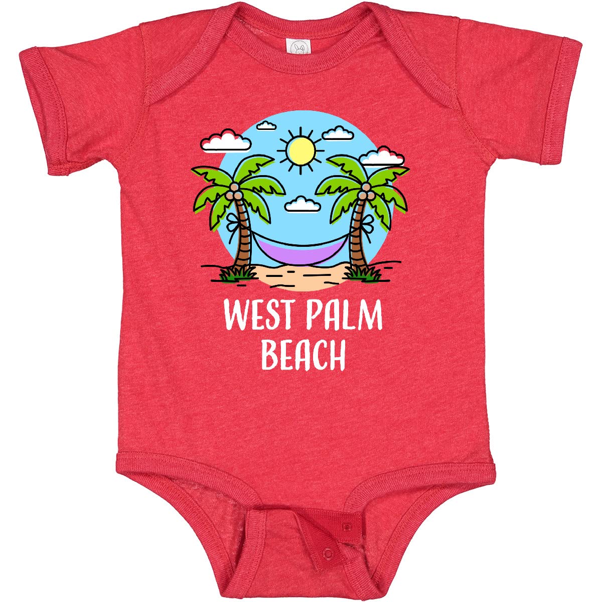 Inktastic Summer Vacation in West Palm Beach Baby Bodysuit - Cute Infant Onesie for Beach Trips & Family Vacations - Soft Cotton Baby Gift for Boys & Girls