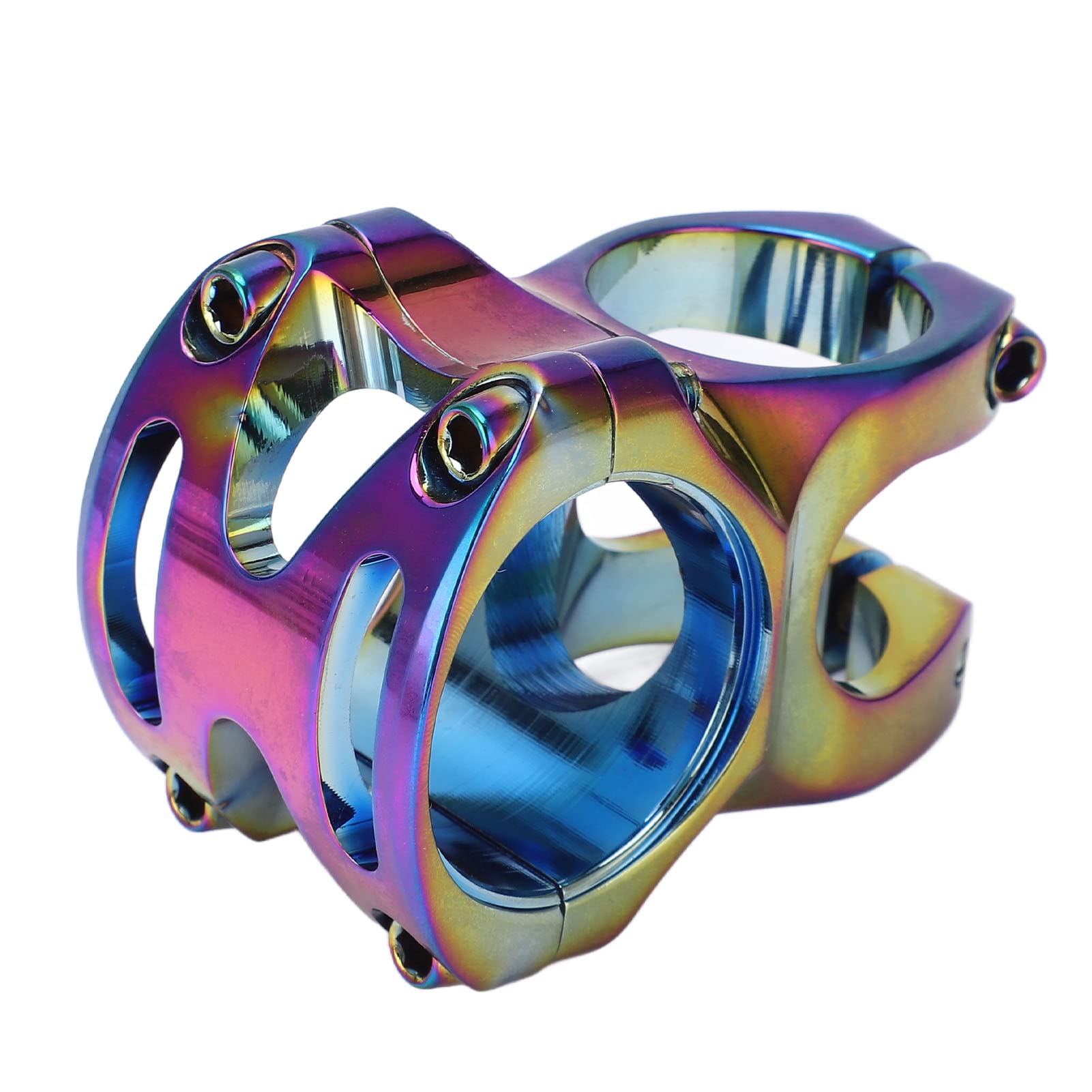 Lightweight Hollow Anodized 0° Bike Stem - Rustproof Aluminum Alloy MTB Handlebar Stem for Mountain Bikes | Perfect for Trail Riding & Commuting