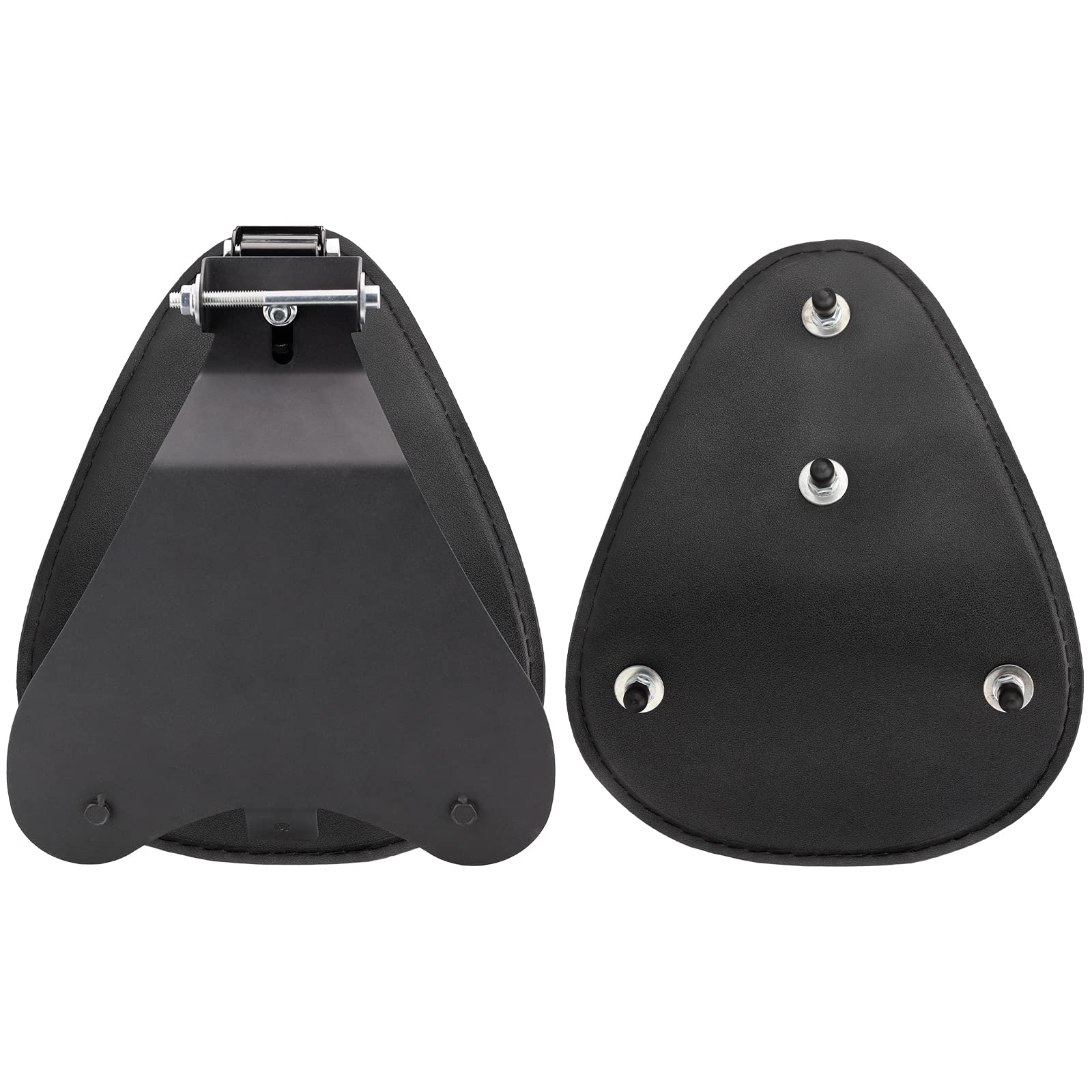 Harley Davidson Sportster XL 883 1200 Replacement Bobber Solo Motorcycle Seat with Spring Base Mounting Bracket Kit - Comfortable Ride for Cruiser & Custom Bike Builds