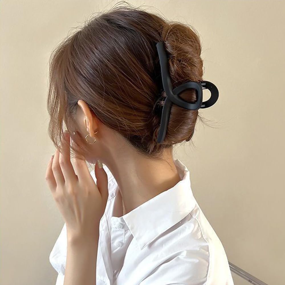 4pcs Matte Hair Claw Clips for Women & Girls - 4 Inch Non-Slip Strong Hold Hair Accessories for Thick Hair, Wedding, Party & Everyday Use