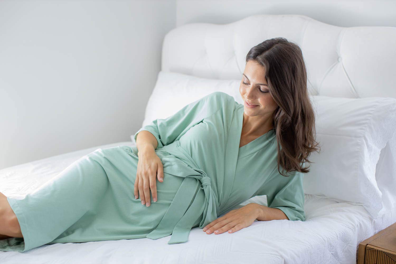 Baby Be Mine Maternity Nursing Robe - Soft Labor & Delivery Gown for Hospital Bag Essentials | Comfortable Breastfeeding & Postpartum Wear for New Moms