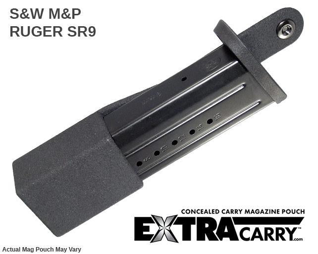 Smith & Wesson M&P 9mm 15 Round Magazine Pouch - Tactical Holster for Range Shooting, Competition & Concealed Carry | Durable Nylon Pistol Magazine Holder for S&W M&P Series