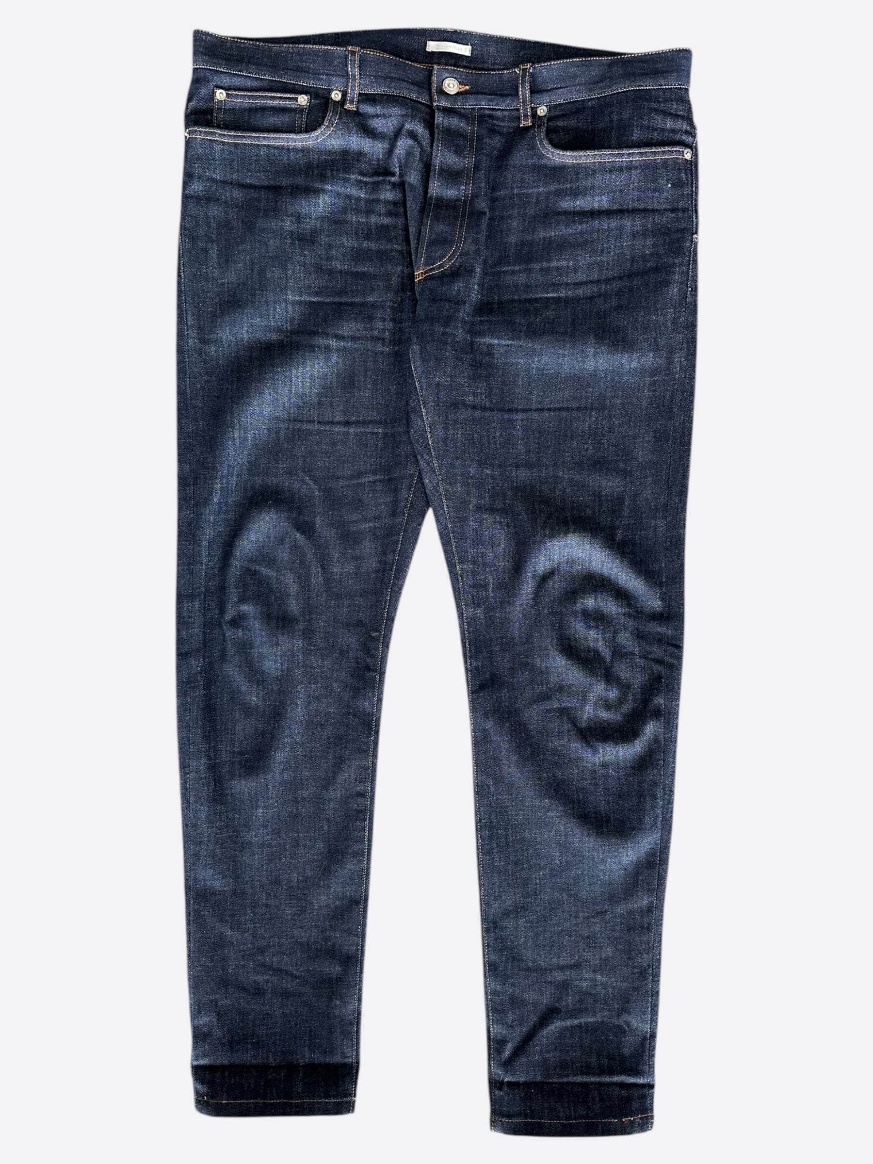 Dior Blue Oblique Slim Raw Denim Jeans for Men - High-Quality Designer Denim Pants for Casual & Smart Outfits | Perfect for Date Nights & Office Wear