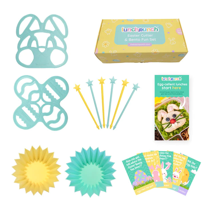 Lunch Punch Sandwich Cutter Set for Kids - Fun Easter Bunny & Egg Shaped Sandwich Makers - Perfect for School Lunches, Parties & Holiday Celebrations