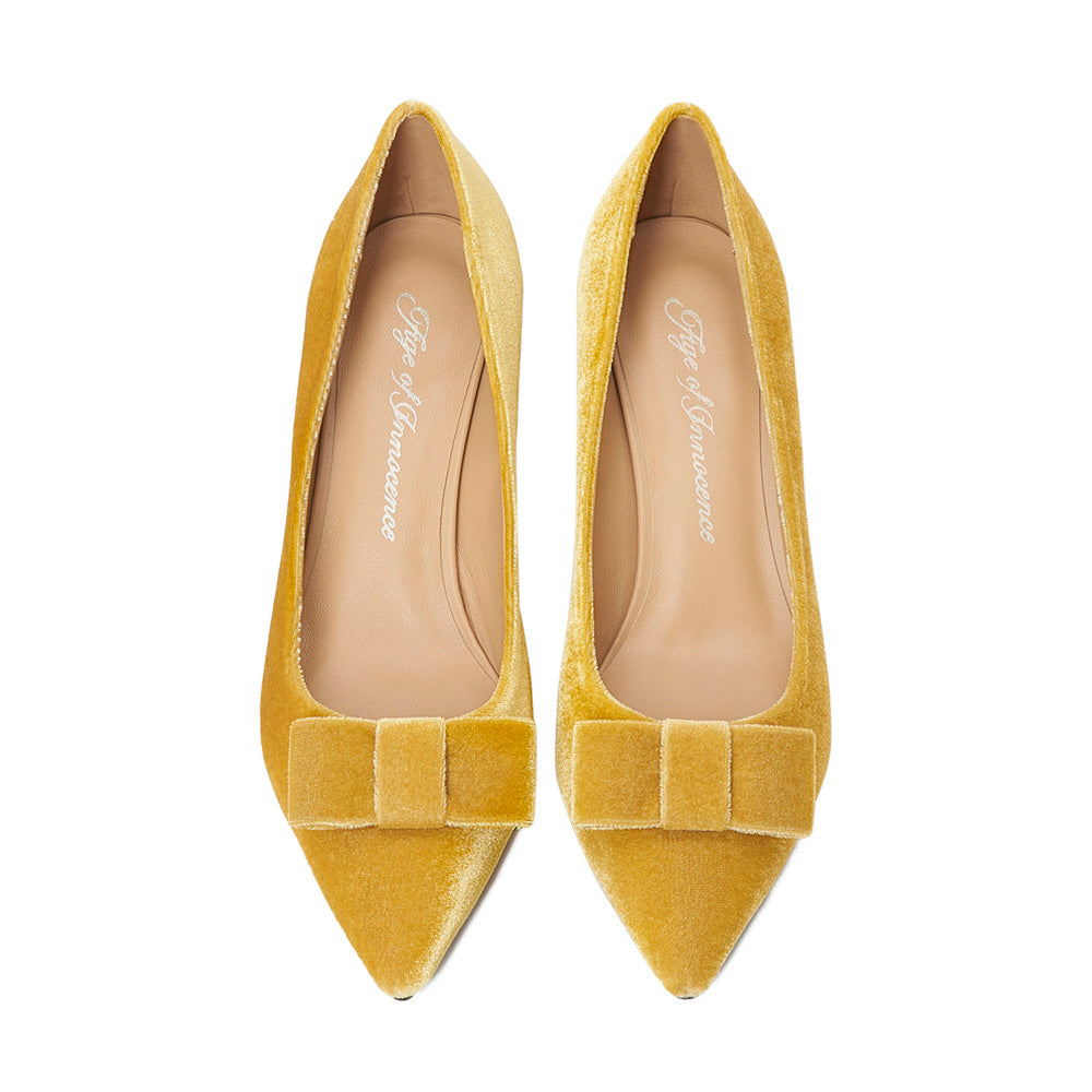Jacqueline Velvet Mustard Yellow Dress - Elegant Women's Formal & Party Wear for Evening Events, Weddings & Special Occasions
