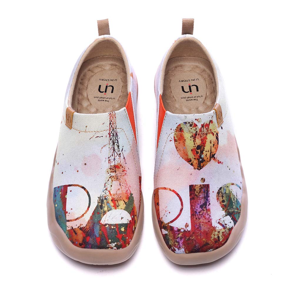 UIN Women's Slip On Sneakers - Knitted Art Painted Casual Loafers for Women | Comfortable Soft Walking Shoes | Perfect for Work, Travel & Everyday Wear