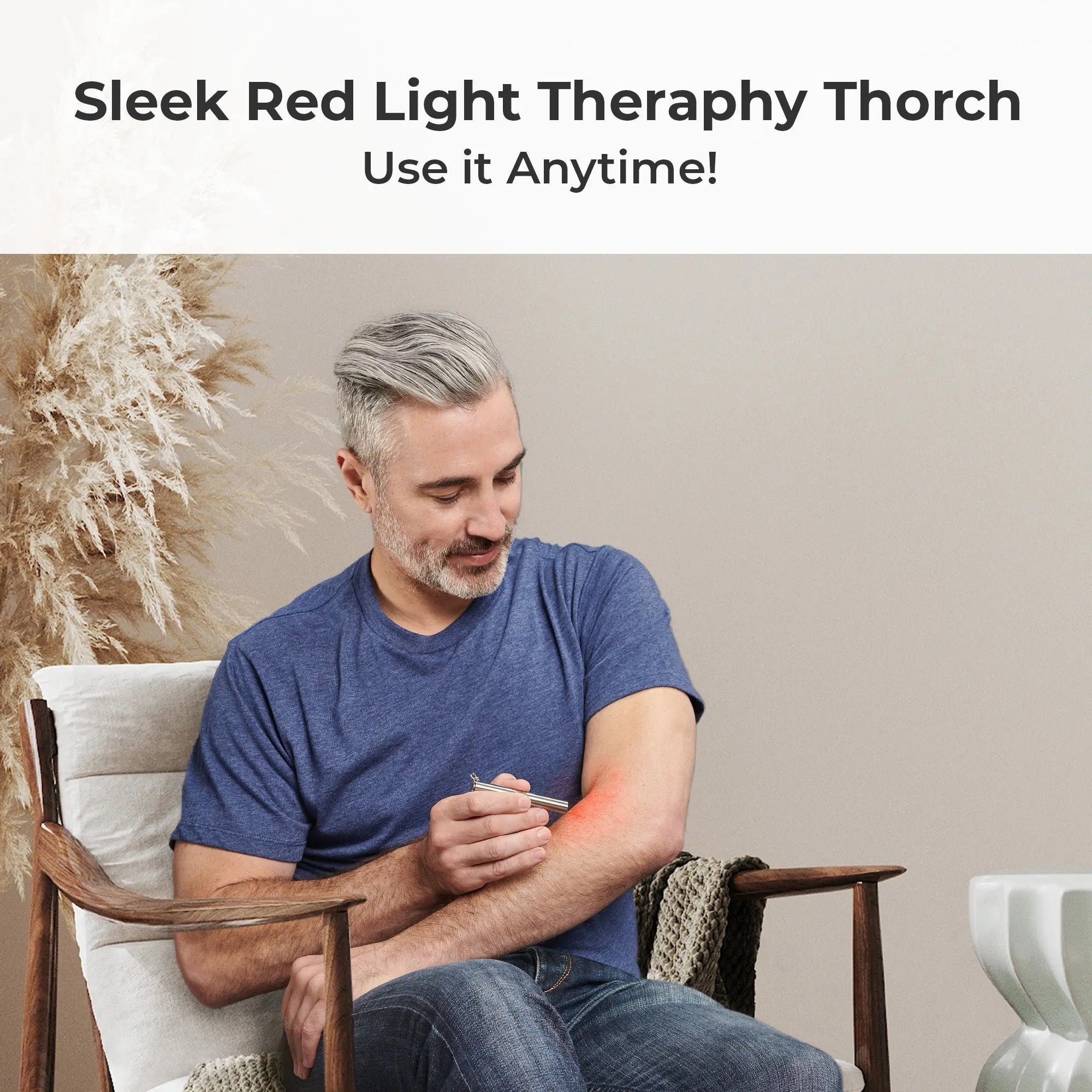 Lumicure Mini Infrared Light Therapy Torch - Portable Pain Relief Device for Joint & Muscle Recovery - Home & On-the-Go Use