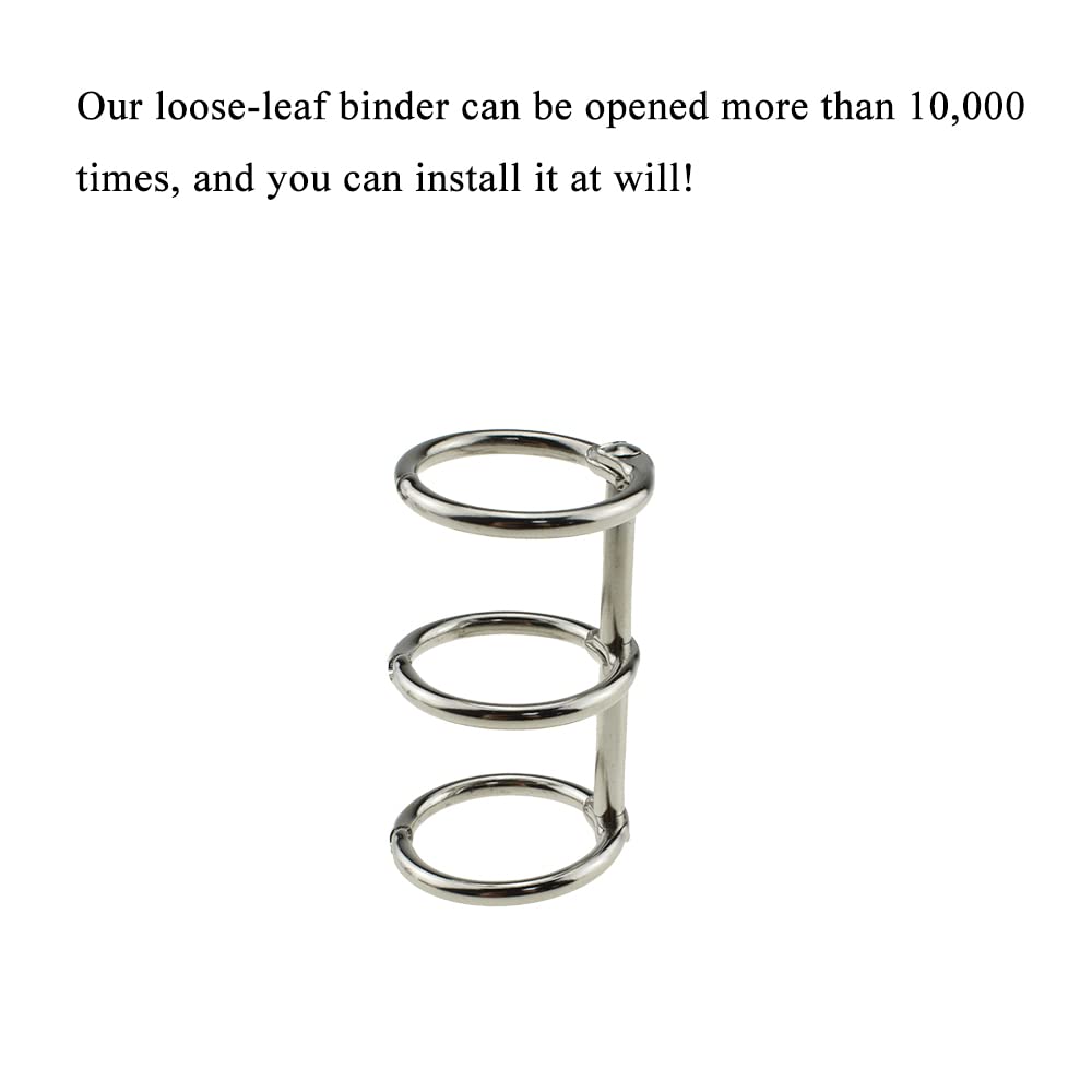 HAHIYO 5-Pack 20mm (0.8 Inch) Stainless Steel Binder Rings - 3-Ring Snap Split Hinged Design for DIY Notebooks, Photo Albums, Scrapbooking | Durable Metal Book Rings for Office Organization, Craft Projects & Travel Journals - Perfect for School Supplies, Home Office & Creative DIY Projects | Ideal for Document Binding, Planner Accessories, and Art Journals