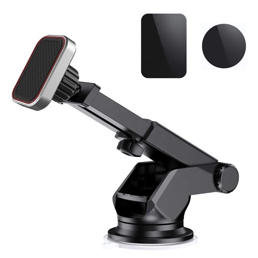 Strong Magnetic Phone Car Mount for Dashboard & Windshield - 360° Rotatable Phone Holder with 4 Powerful Magnets | Perfect for Hands-Free Navigation, Driving & Video Calls