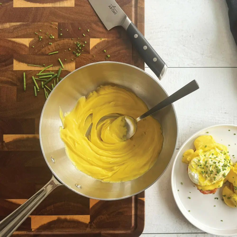 All-Clad D3 Stainless Steel 2-Quart Saucier Pan with Lid - Perfect for Sauces, Gravies & Simmering Dishes