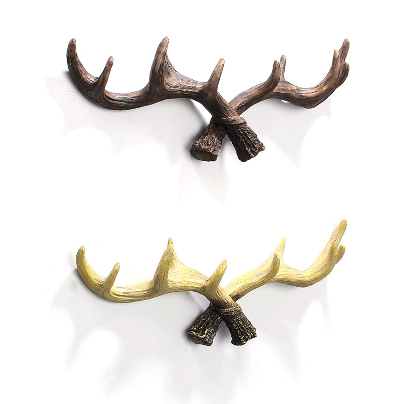 Rustic Reindeer Antler Wall Hooks - Handcrafted Deer Horn Coat Rack for Home Decor, Unique Christmas Gift & Farmhouse Wall Art - Perfect for Entryway, Bedroom, or Cabin Decor