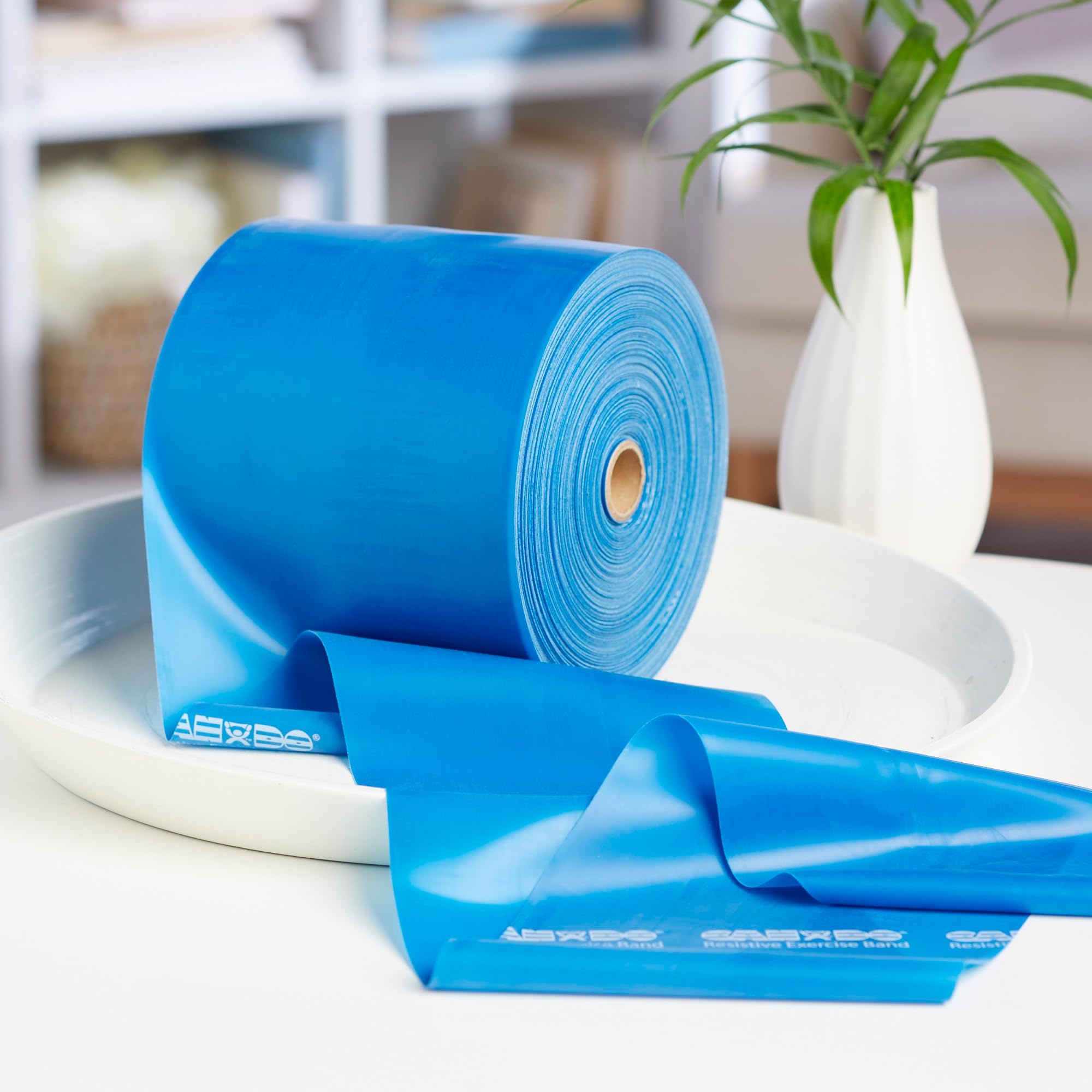 McKesson Can Do Exercise Resistance Band - Heavy Duty Workout Bands for Physical Therapy, Strength Training & Home Fitness - Blue, 5 in x 50 yd (1 Count) - Perfect for Rehabilitation, Yoga & Gym Workouts