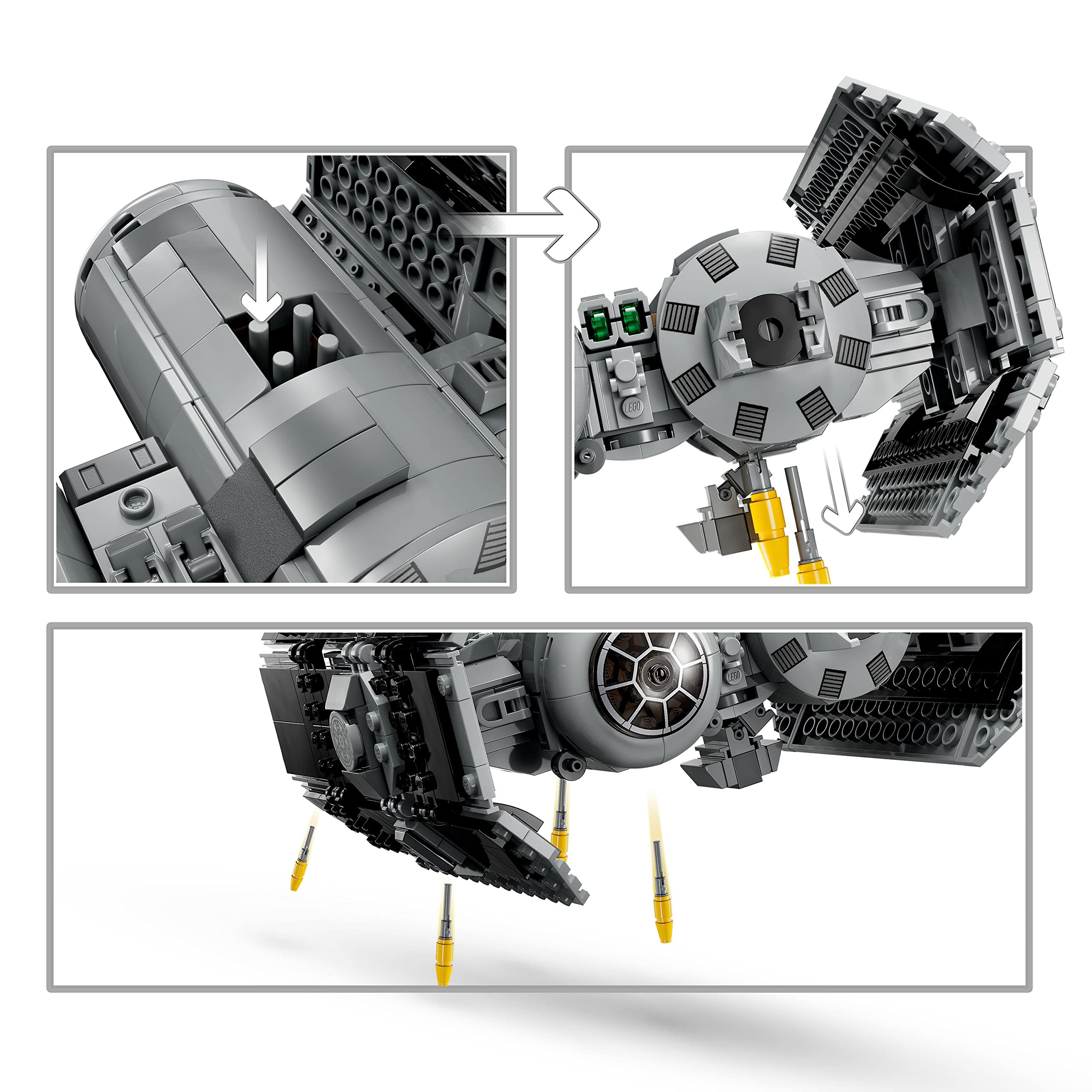 LEGO Star Wars TIE Bomber 75347 Building Kit - Collectible Star Wars Toy with Gonk Droid & Darth Vader Minifigure - Perfect Gift for 9 Year Olds - Build & Display for Star Wars Fans & Collectors