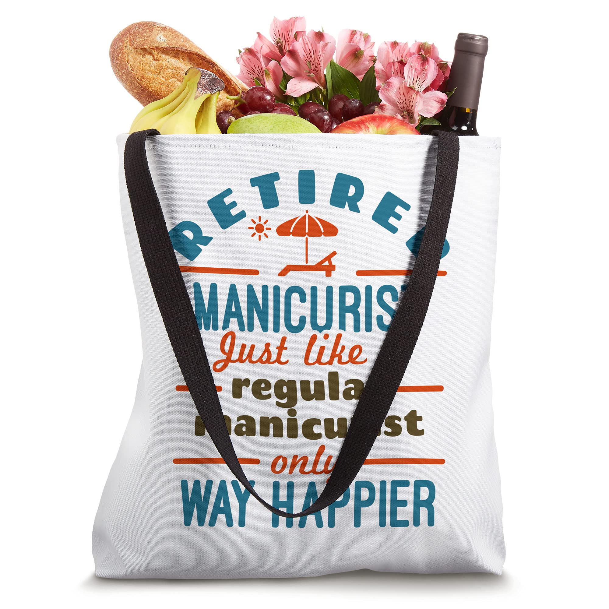 Retired Manicurist Tote Bag - Perfect Gift for Nail Technician Retirement - Durable & Stylish Carry All Bag for Work, Travel & Daily Use