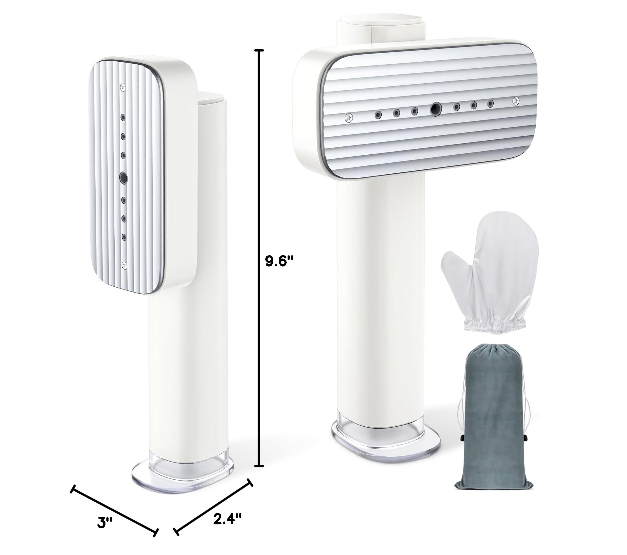 Portable Travel Steamer for Clothes - 2 in 1 Handheld Garment Steamer & Iron, Mini Steamer for Travel (1.3lbs), Fast 10-Second Heat Up, Large Heat Panel, 15-Min Continuous Steam - Perfect for Home, Office, Hotels & Wrinkle-Free Outfits on the Go