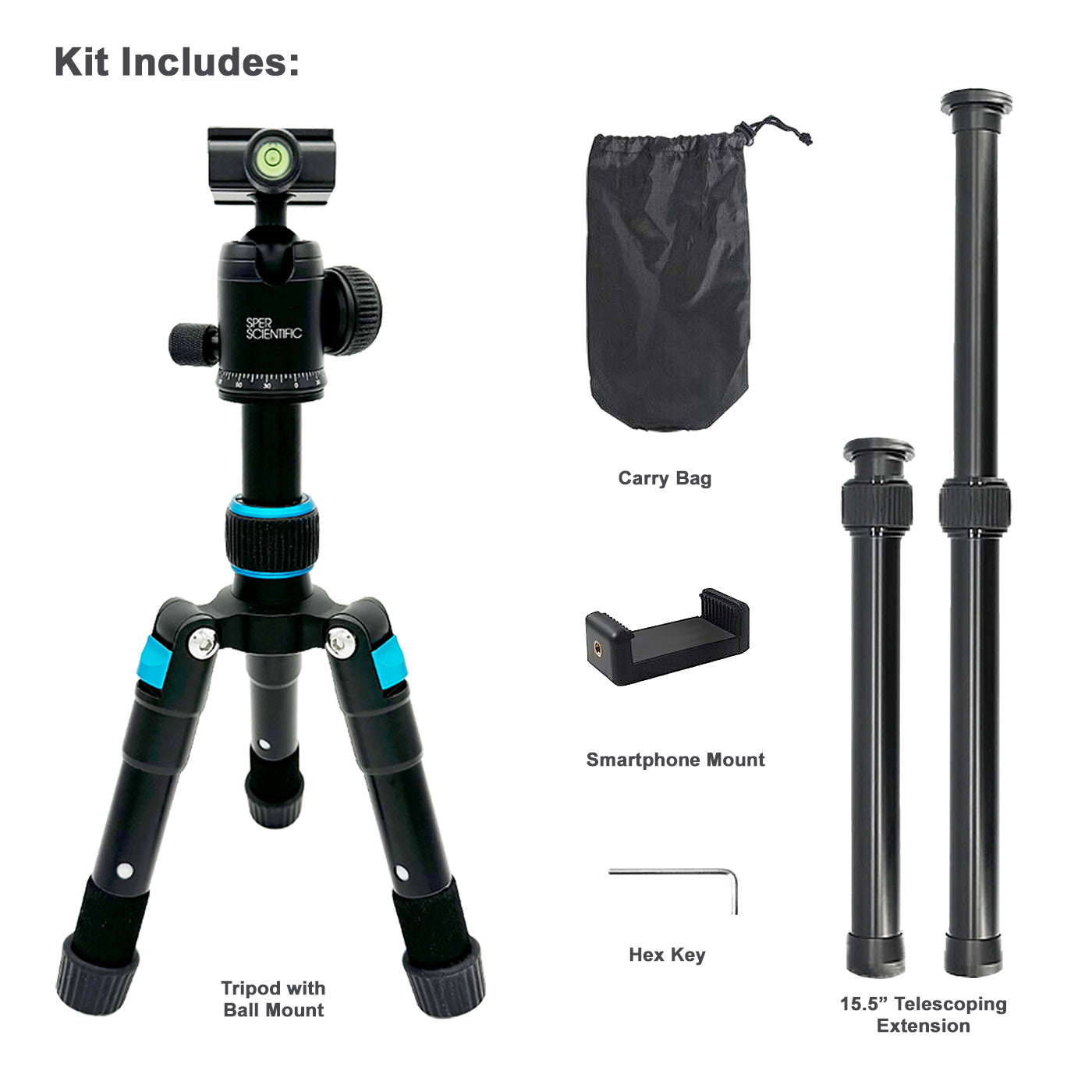 Premium Compact Mini Tripod - Folds to 7 Inches, Extends to 36 Inches - Perfect for Travel, Vlogging, and Smartphone Photography