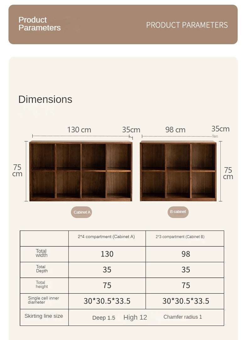 Solid Black Walnut & Ash Wood Bookcase Shelf - Rustic Floor Standing Bookshelf for Living Room, Home Office & Library Storage