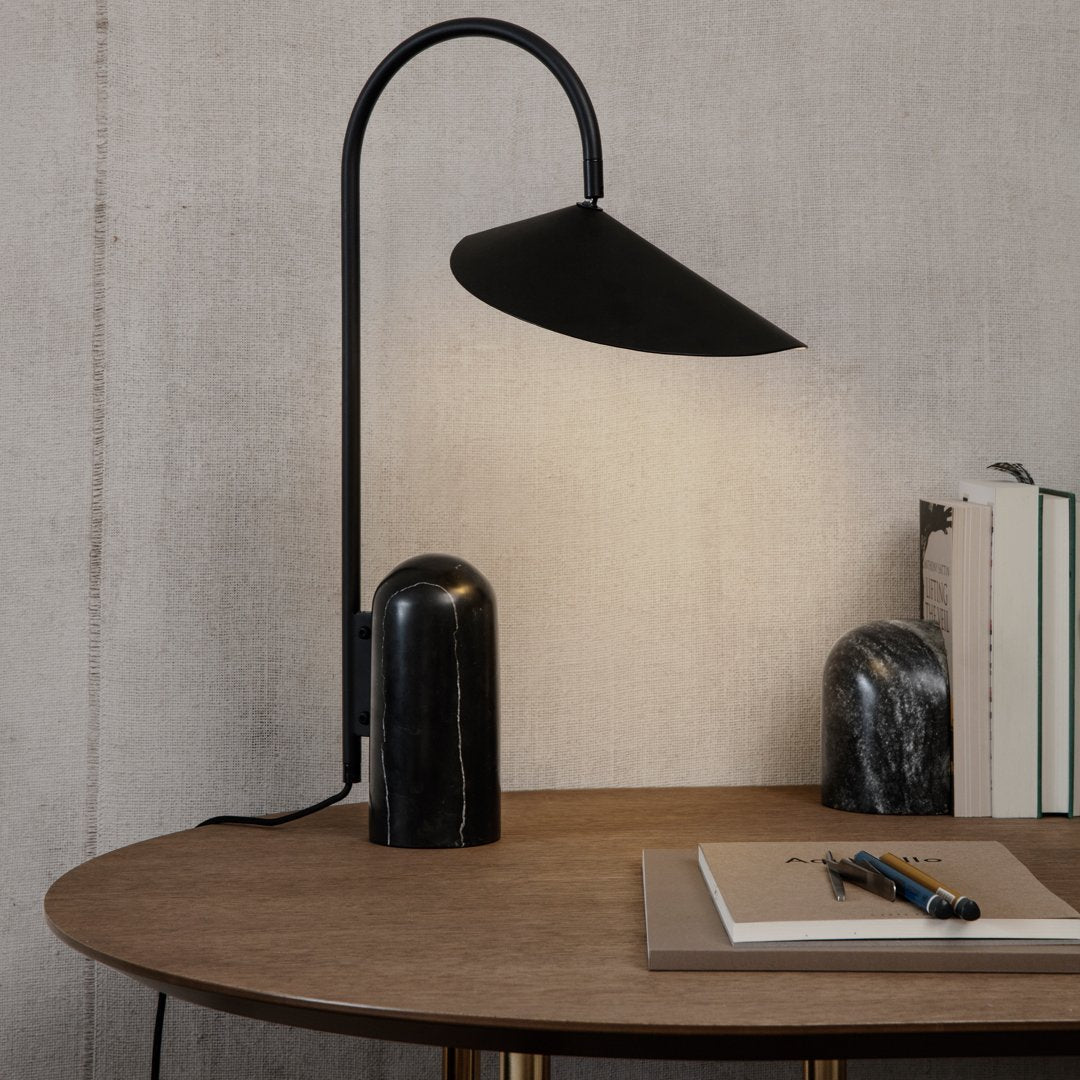 Ferm Living Arum Table Lamp - Modern Scandinavian Design LED Bedside Lamp for Living Room, Bedroom & Office Decor