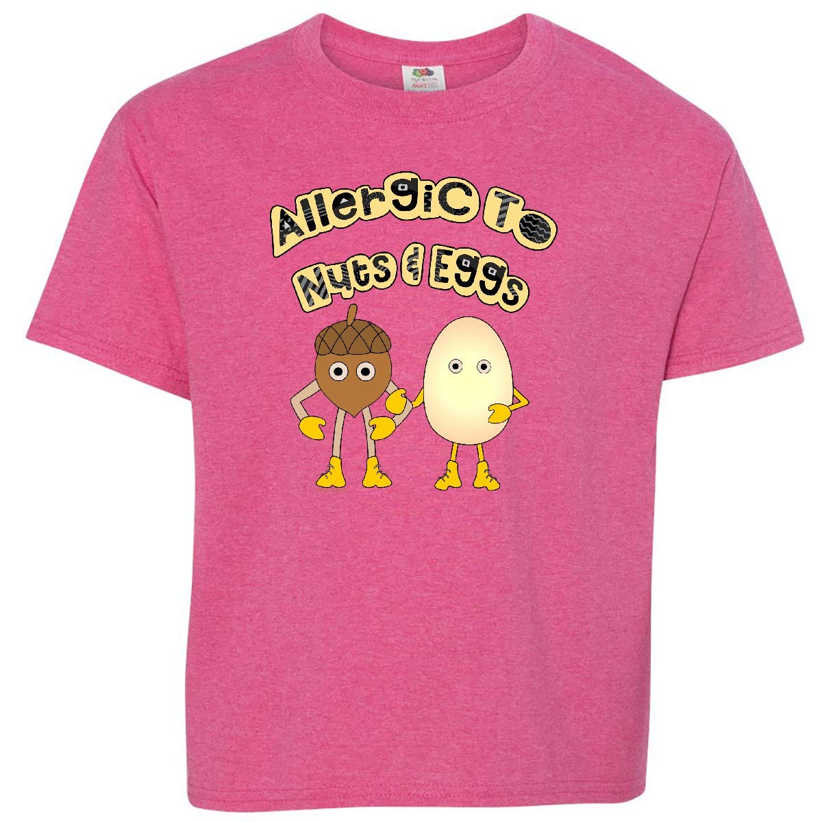 Allergic to Nuts and Eggs Youth T-Shirt - Funny Allergy Awareness Tee for Kids | Perfect for School, Parties & Allergy Awareness Events