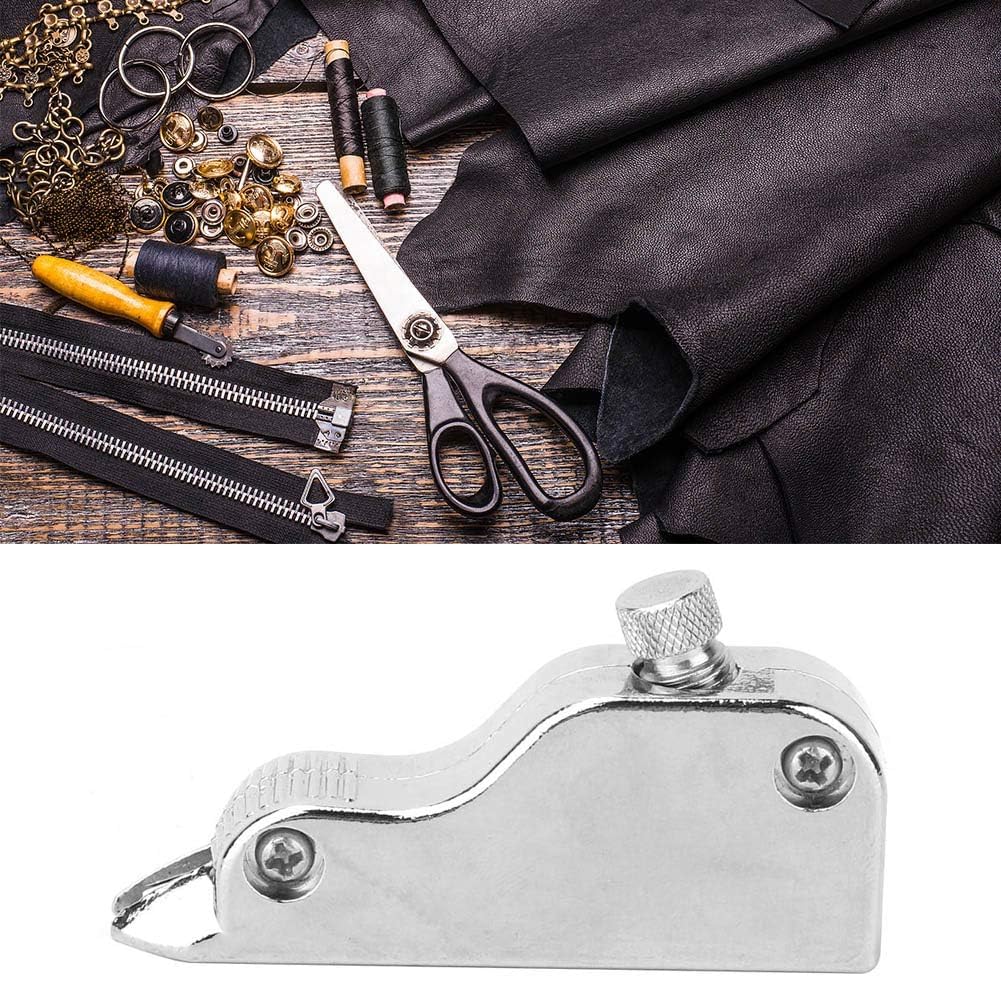 Premium Leather V-Grooving Tool - Adjustable Metal V-Gouge for Leathercraft | Professional Leather Grooving Device for Folds, Box Corners & Edge Stitching | Perfect for DIY Leather Projects, Bookbinding & Bag Making