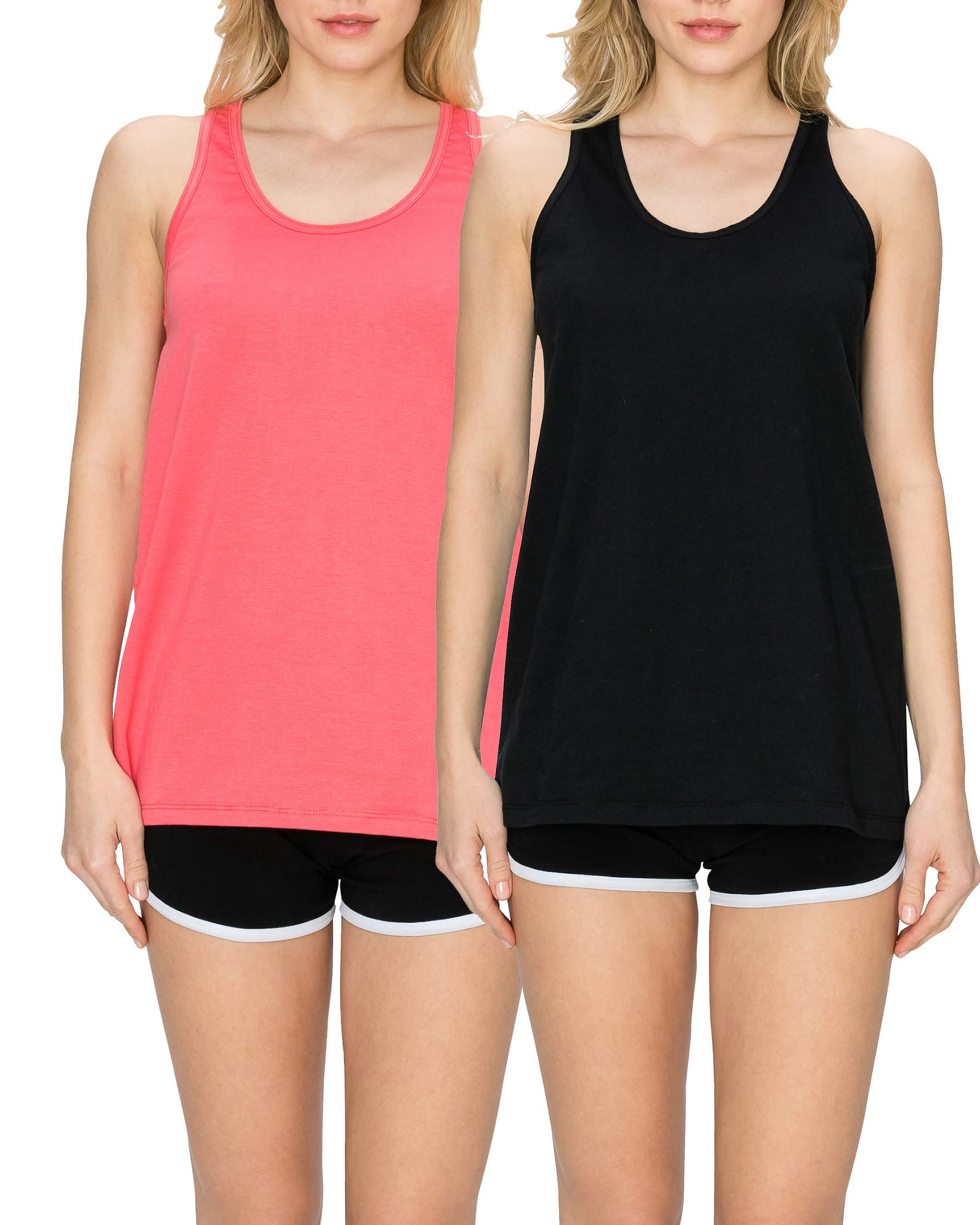 EttelLut Women's Loose Fit Flowy Tank Tops - Breathable Workout Shirts for Yoga, Running, Gym & Lounge - Comfortable Casual Wear for Summer & Active Lifestyle