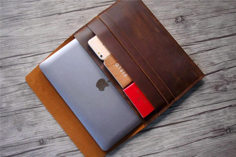 Premium Embossed Leather iPad Cover Sleeve Case - Protective & Stylish for iPad Pro/Air/Mini - Perfect for Work, Travel & Daily Use