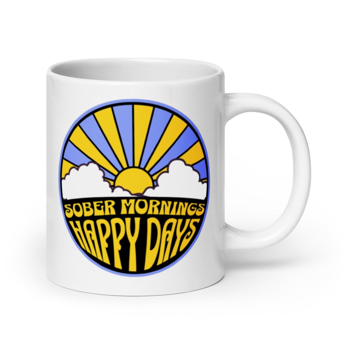 Empowering Sober Mornings Coffee Mug - Motivational Inspirational Cup for Recovery & Sobriety - Perfect for AA Meetings, Morning Coffee Rituals & Sober Living Gifts