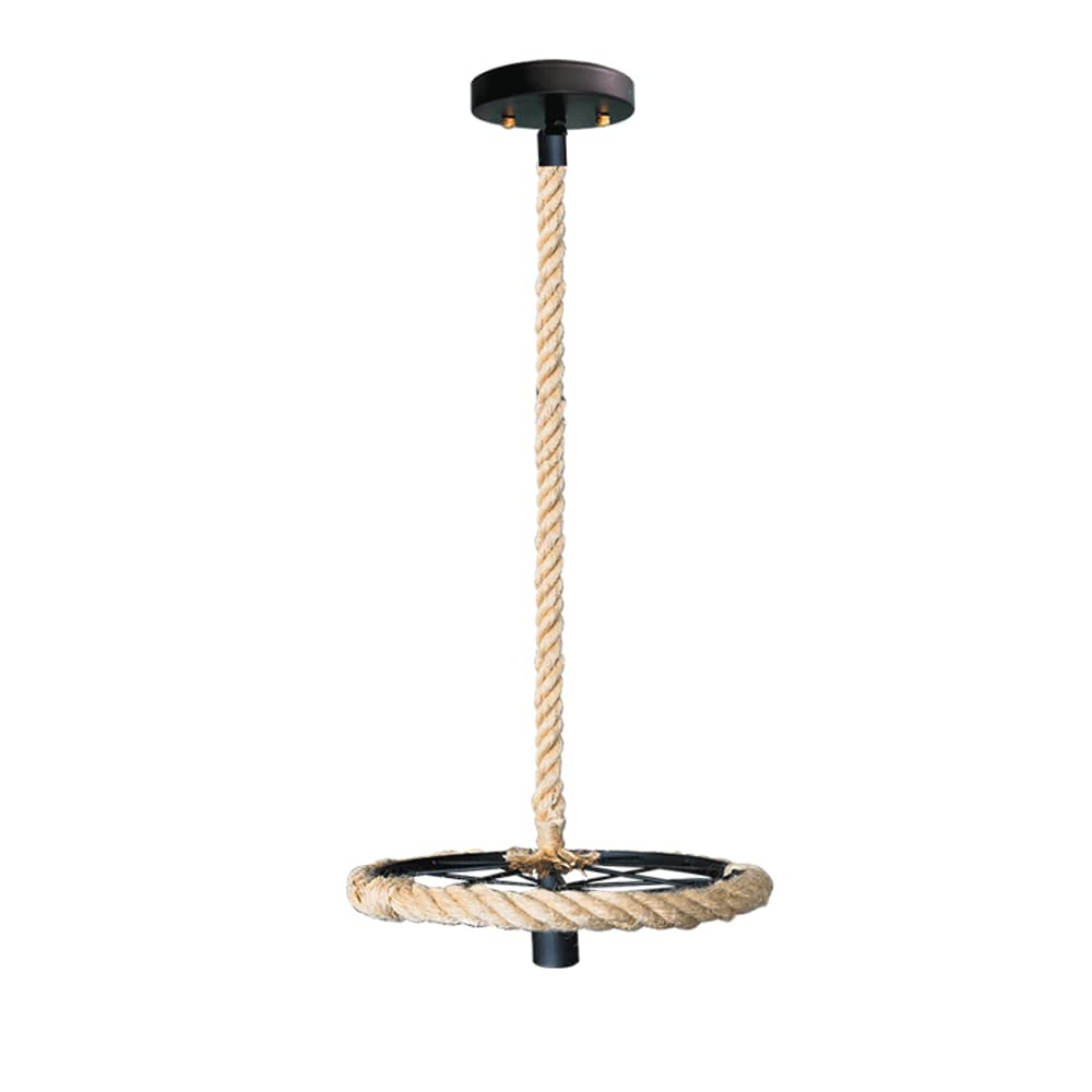 UPRETTYDOO Vintage Industrial Hemp Rope Pendant Light - Wrought Iron Single Head Chandelier with E27 Socket for Dining Room, Bedroom, Living Room & Bar Decor | Perfect for Farmhouse, Loft & Clothing Store Lighting
