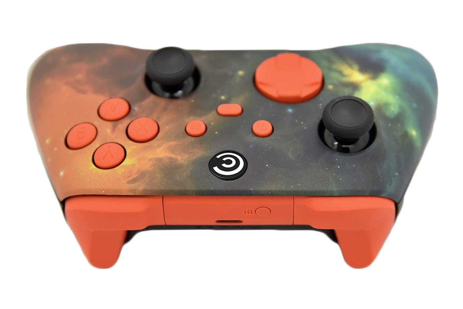 Custom Wireless Gaming Controller for PC, Windows, Xbox Series X/S & Xbox One - Vibrant Universe & Orange Designs | Multi-Platform Compatible | Perfect for Competitive Gaming & Casual Play