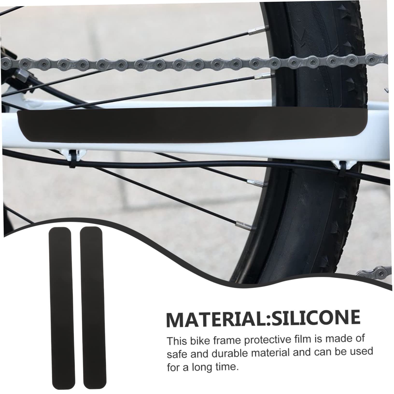 2-Pack Bicycle Chain Guard Stickers - Anti-Scratch Bike Frame Protection Decals, Chainstay Protector Tapes for Road & Mountain Bikes - Prevent Scratches During Cycling & Commuting
